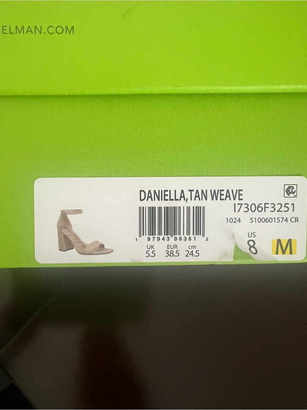 Sam Edelman Beige Woven Ankle-Strap Block Heel Sandals - Picture 6 of 6